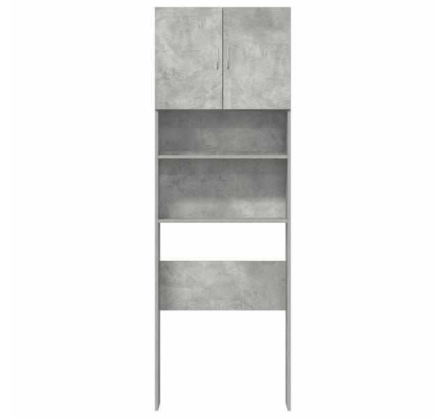 Waschmaschinenschrank Betongrau 64x24x190 cm Holzwerkstoff Vidaxl