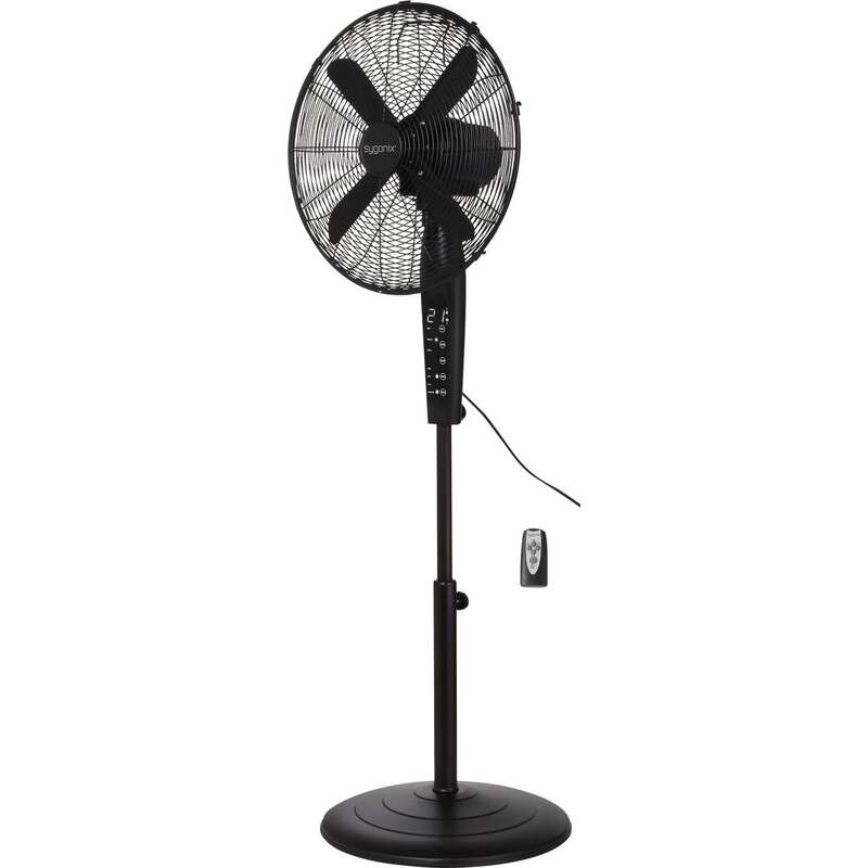 [gebraucht] B-ware Sygonix Standventilator Ventilator Höhenverstellbar Mit Fernbedienung Schwarz