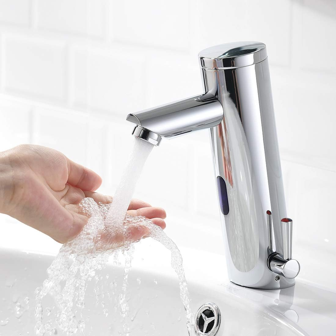 Intelligenter Infrarotsensor-badezimmerhahn – Berührungsloser, Automatischer Mischhahn Mit Temperatur- Und Durchflussregelung – Hygienisch Und Wassersparend