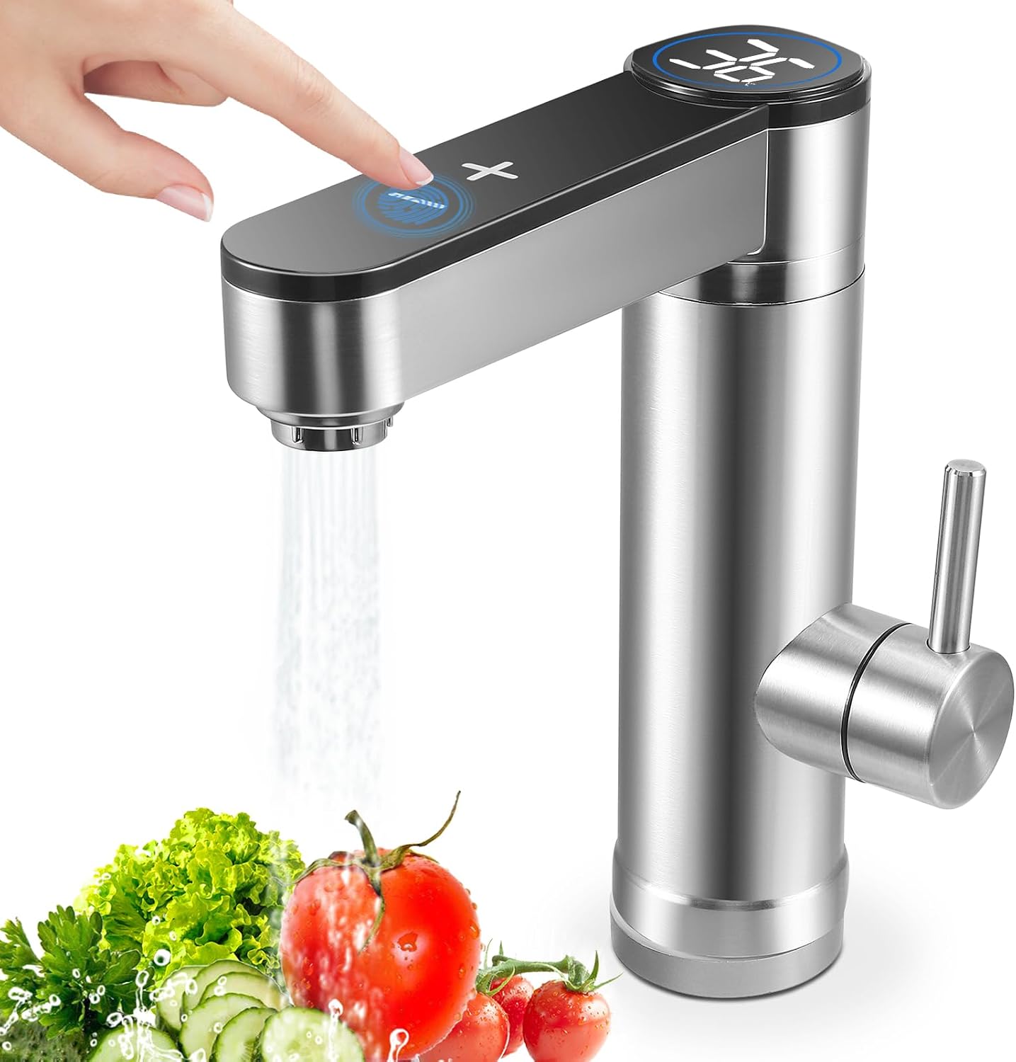 Sofort-heißwasserhahn, 3000 W, 230 V, Für Die Küche, Elektrischer Durchlauferhitzer, Wasserhahn Mit Digitaler Led-anzeige