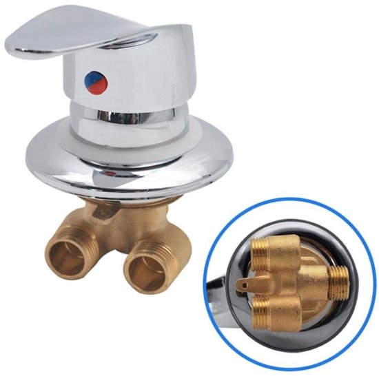 - Warm- Und Kaltwasser-duscharmatur - Mischbatterie - Messing - Verchromt - Keramik-ventileinsatz - Einhebelmischer - 130 Mm