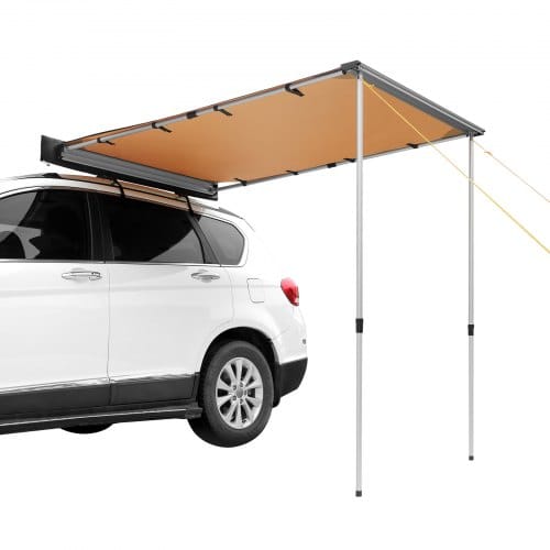 Vevor Sonnensegel Wohnwagen 2x2,5m Sonnenvordach Wohnmobil Uv50+ Uv-schutz Markise 280-g Polyester-gewebe Vorzelt Pu3000mm Wasserdicht Inkl. Pvc-tasche Ideal Für Camping Familientreffen Ausflüge
