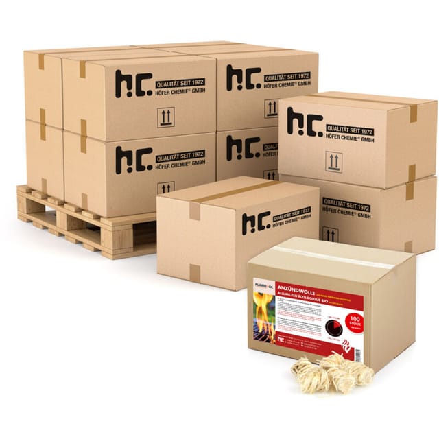 Höfer Chemie Gmbh - 160x 100 Stk. Anzündwolle für Holzöfen und Grills