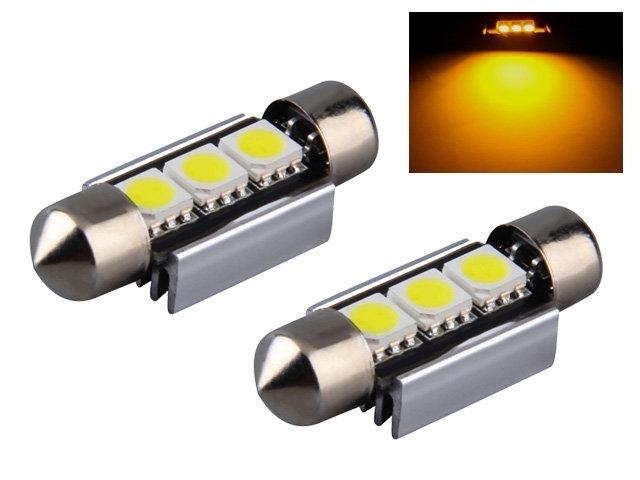 C5w Sv8.5 Led-leuchte, 39 Mm, Gelb-orange, 2er-pack.