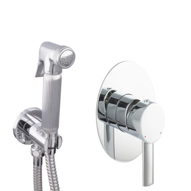 Paulgurkes - Bidet Set Unterputz Armatur Spraybrause Intimdusche oval Messing