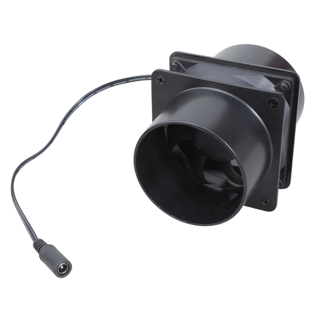12v 8cm Inline Kanalvifte Med Hastighetskontroller Kraftig Ventilasjon