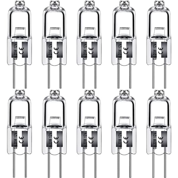 G4-halogenlampe 10 W 12 V – Warmweiß – 20 Stück 10 W, 20 Stück, 10 W, 20 Stück, 10 W