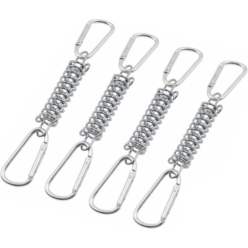 Sonnenschutz-markisengestell Mit Spannfedern - Sonnenschutzsegelgestell Aus Edelstahl, Mit 4 Spiralfedern Und 8 Karabinern, Geeignet Für Zelte, Sonnenschutz, Camping Usw., 4-teiliges Set.