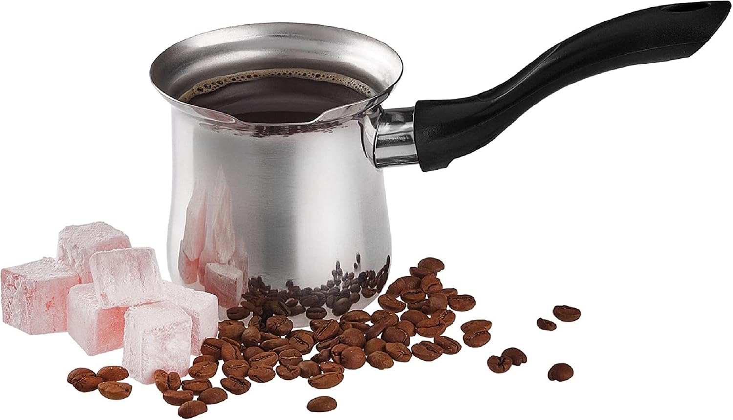 Tyrkisk Kaffe Kanne Kaffemaker Und Rustfritt Stål Smørvarmer Saus Liten Varmekjele Für Komfyrtopp