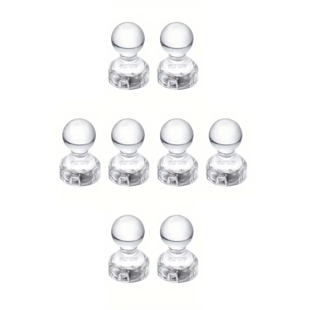 Kühlschrankmagnete – Steckmagnete – Acryl – 8er-pack – Weiß