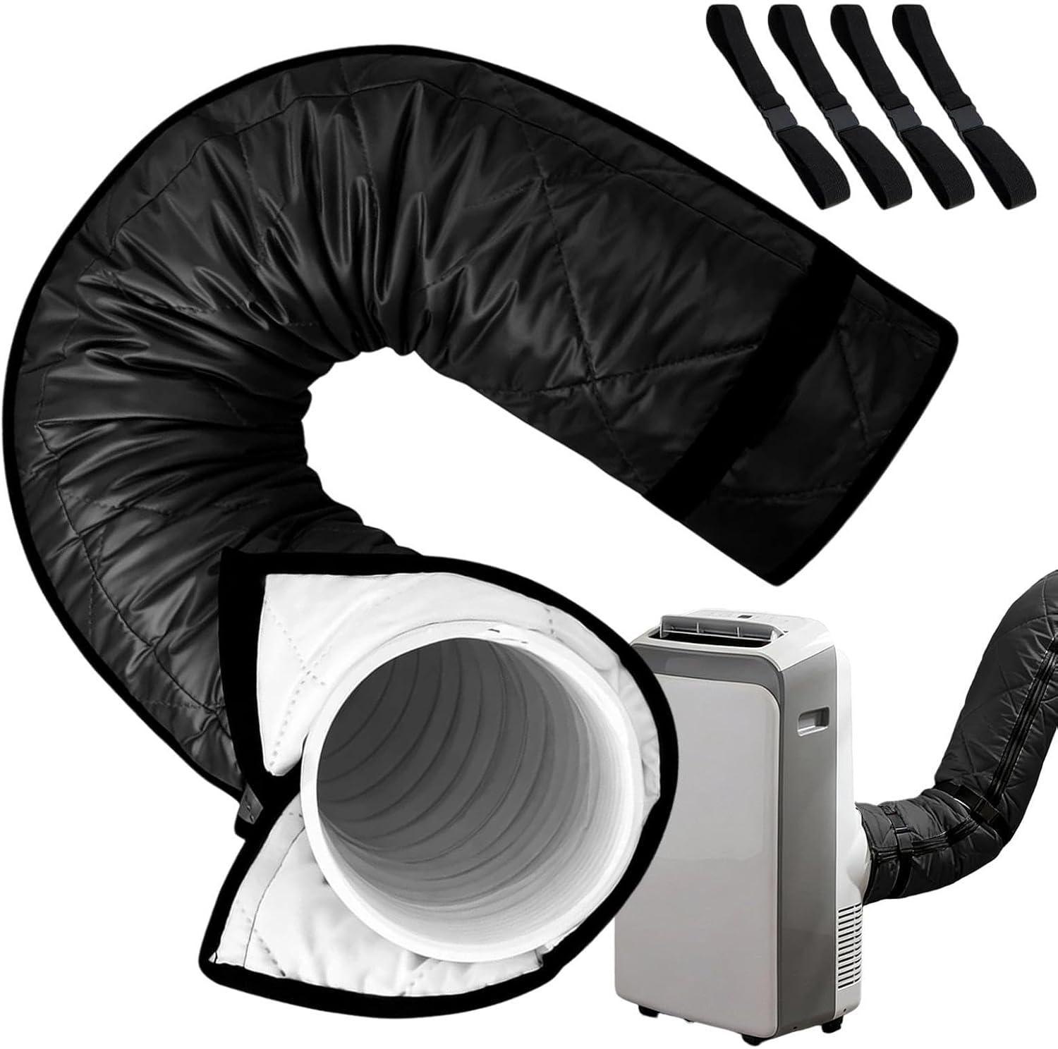 Isolierhülle Für Tragbare Klimaanlagenschläuche, Verstellbare Ventilabdeckung, Hitzebeständige Rohrschutzhülle, Robust Und Langlebig, Für Den Außenbereich Geeignet, Feine Textur, 22×59 Zoll [yjd]