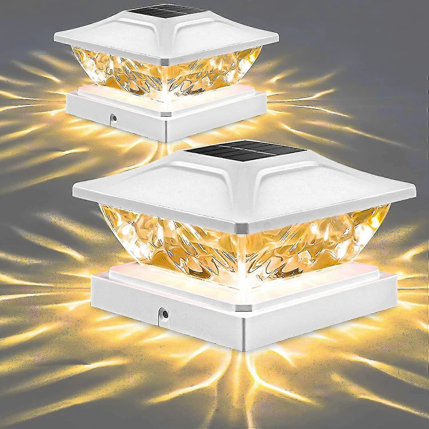 Solarleuchten Für Den Außenbereich: 8er-packung, Hochintensive Dual-mode-led-solarleuchten, Geeignet Für Holzpfosten Mit Den Maßen 3,5x3,5, 4x4, 4,5x4,5 Und 5x5, Können Für Zäune, Terrassen Usw. Verwe