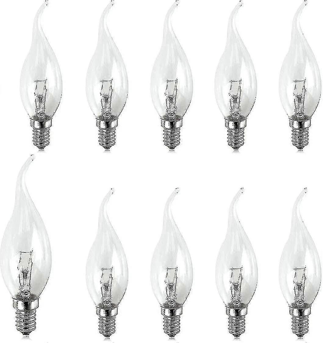 Brightfour 10er-pack Kleine Schraubkerzenbirnen, 25w, Klare Edison-schraubflammenbirnen, E14-fassung, 240v.