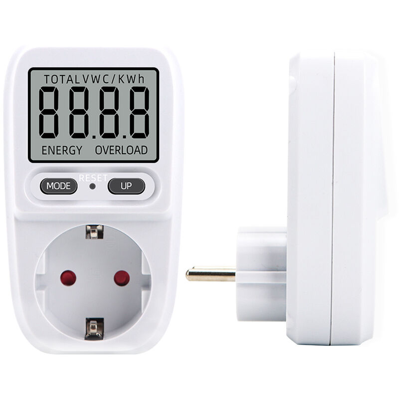 230v/16a Stromzähler, Steckdosenstromzähler, Energieverbrauchsmesser Mit Lcd-anzeige, Maximale Leistung 3680w (1 Stück)