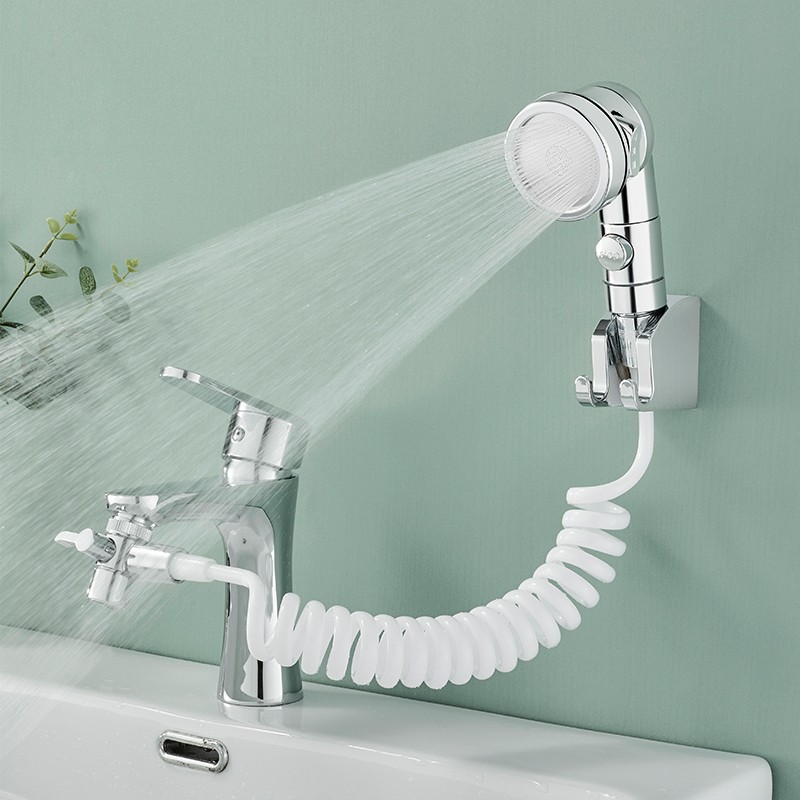 Handbrause-set Für Waschbecken, Badezimmerarmatur Mit Handbrausekopf, Drei Strahlarten, Kann Zum Haarewaschen, Für Waschbecken Im Badezimmer Usw. Verwendet Werden.