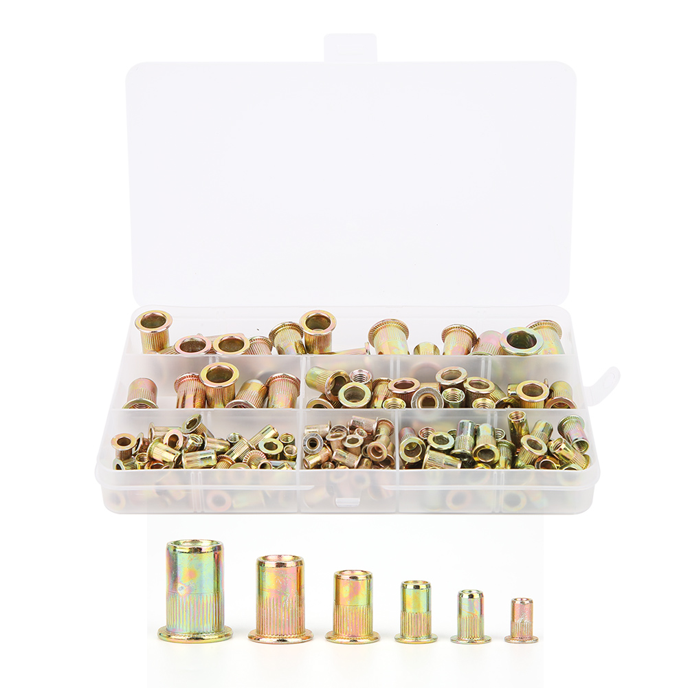 150-teiliges Nietmuttern-set, Hardware-zubehör, Befestigungselemente, Farbig Verzinkt M3 M4 M5 M6 M8 M10