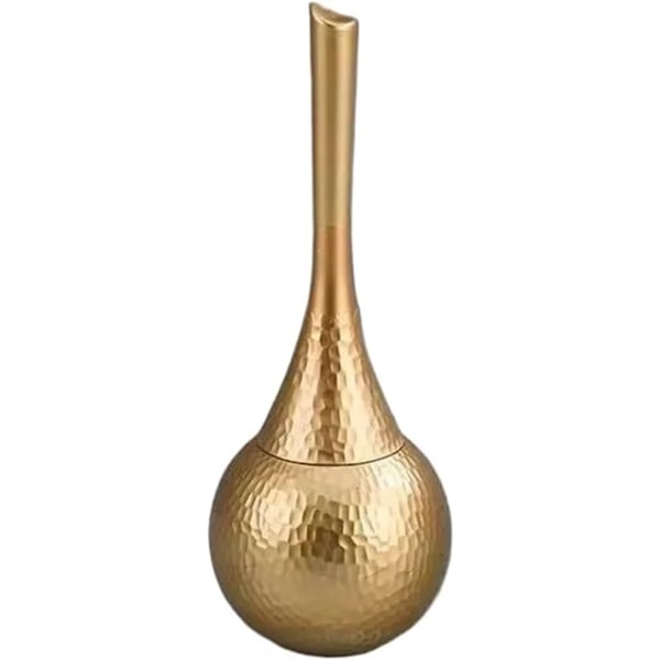 Toilettenbürsten-set, Austauschbare Weiche Nylonborsten, Langer Griff, Geeignet Für Die Badreinigung, Goldfarben.