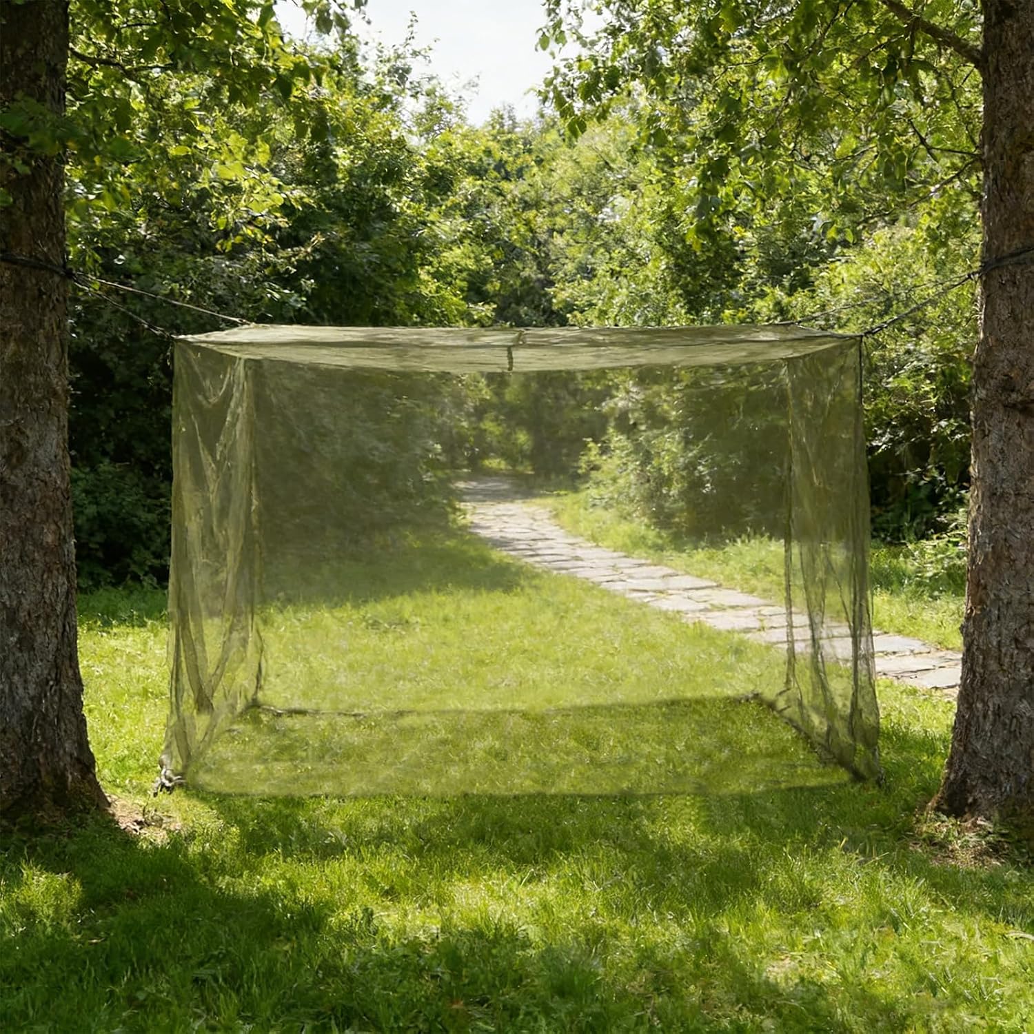 Quadratisches Moskitonetz Für Den Außenbereich, Keine Installation Erforderlich, Tragbares, Hängendes Insektennetz Für Camping, Geeignet Zum Wandern, Für Gartenhängematten Und Andere Orte.