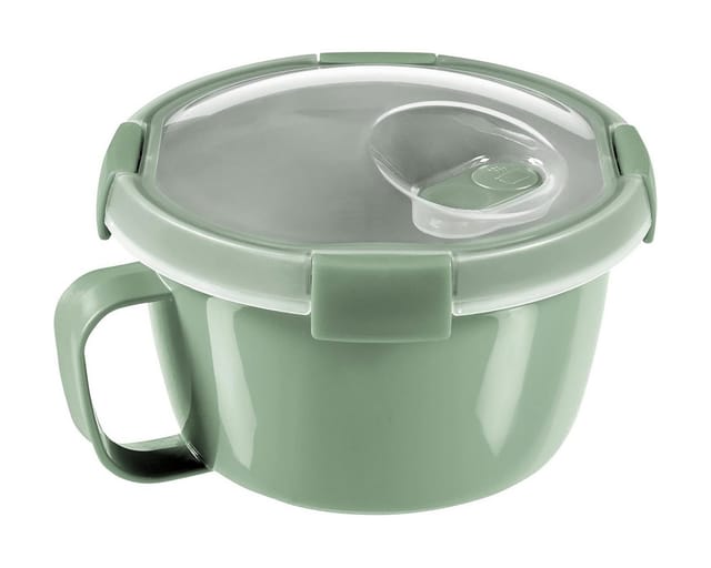Bricoline - Curver Smart to Go Suppe 0,9 l umweltfreundlich, grün, 100% recyceltes Material, 15,7 x 15,7 x 9,6 cm