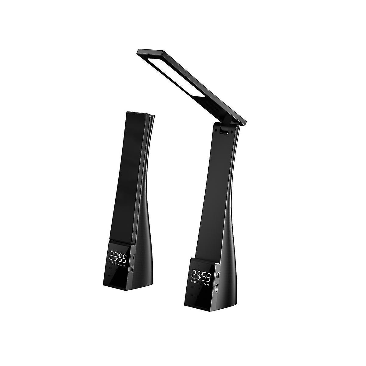 Led-schreibtischlampe Mit Wecker, Stufenlos Dimmbarer 3-farben-lichtstärke, Usb-ladefunktion, Augenschutzfunktion, Sonderangebot.
