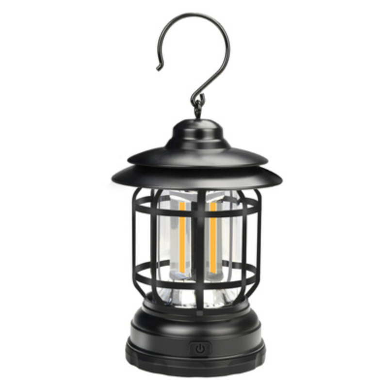 Led-campingleuchte, Pendelleuchte, Zeltleuchte, Retro, Tragbar, Schwarz