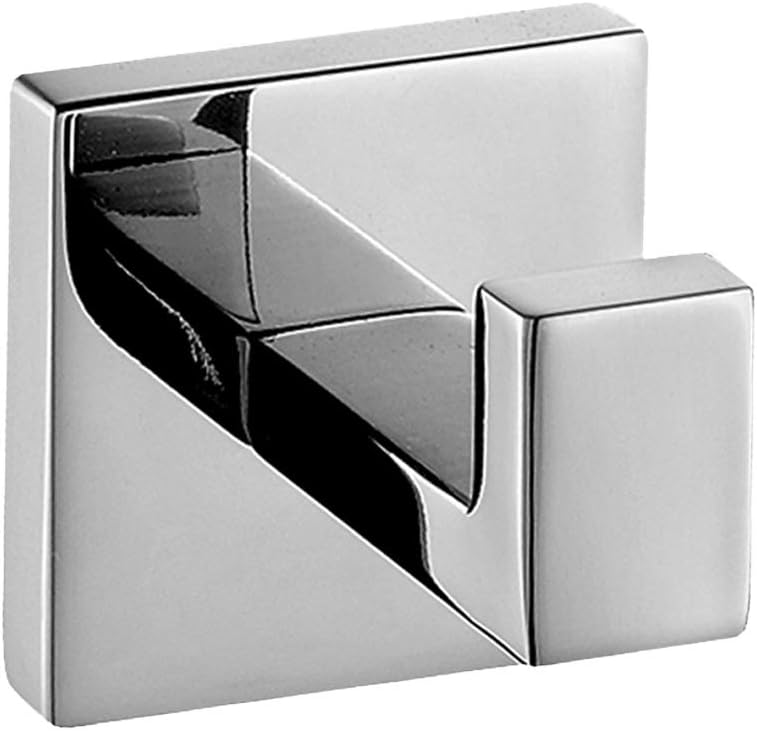 Handtuchhaken Aus Edelstahl, Verchromt, Moderner Handtuchhalter Aus Chrom, Luxuriöses Quadratisches Badezimmeraccessoire
