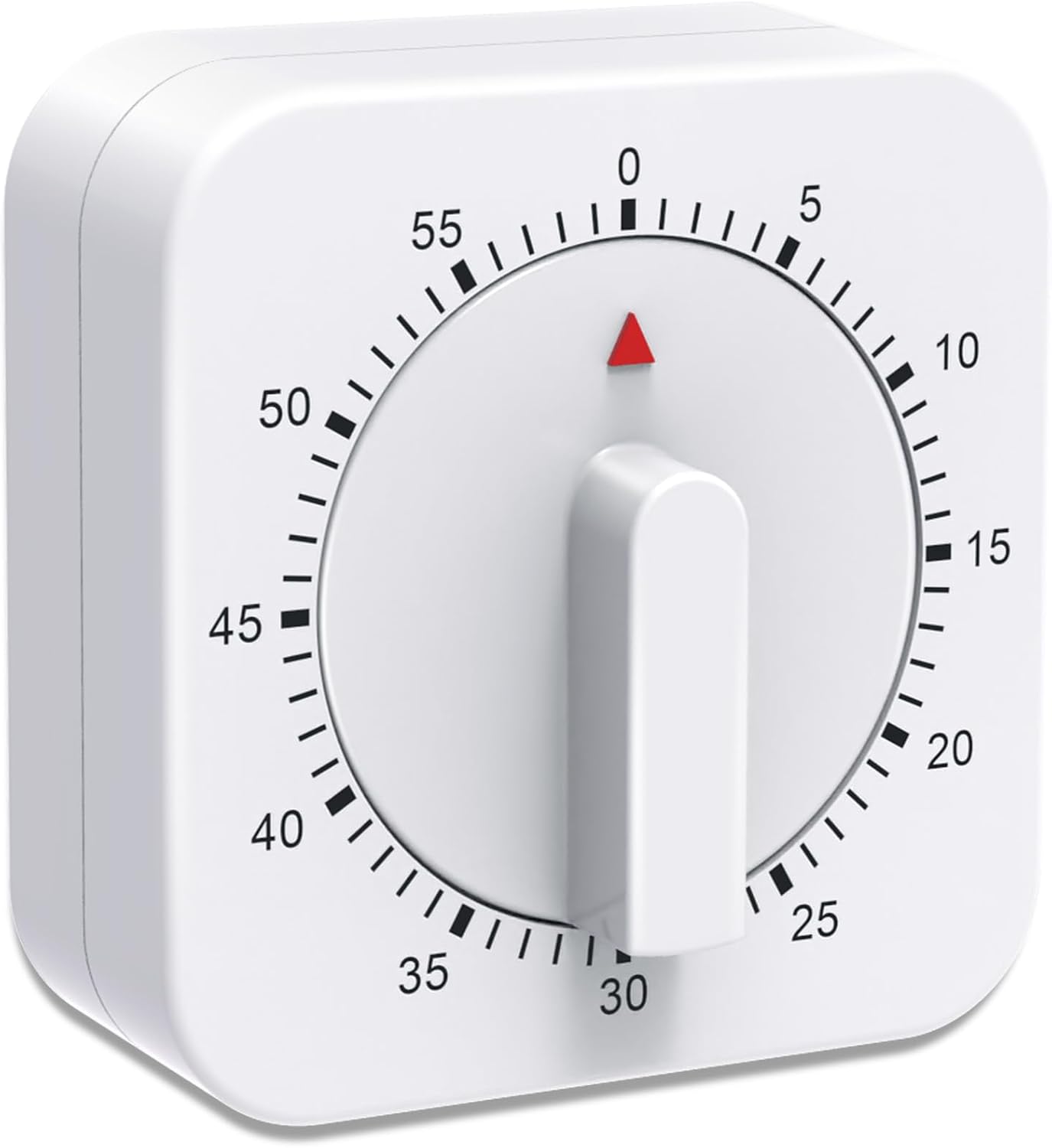 Küchentimer, 60-minuten-/1-stunden-countdown-alarm, Weißer Quadratischer Aufziehbarer Mechanischer Timer, Geeignet Zum Backen, Eierkochen Und Als Timer Für Lehrer.