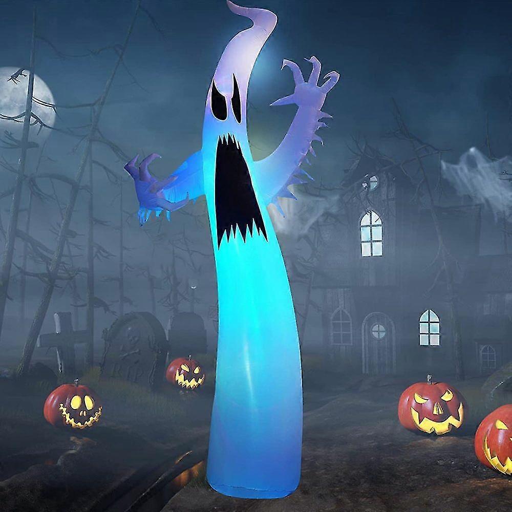 12 Fuß Große Aufblasbare Halloween-geisterdekoration Mit Led-beleuchtung, Ebanku Halloween-geister-aufblasdekoration Für Drinnen Und Draußen.