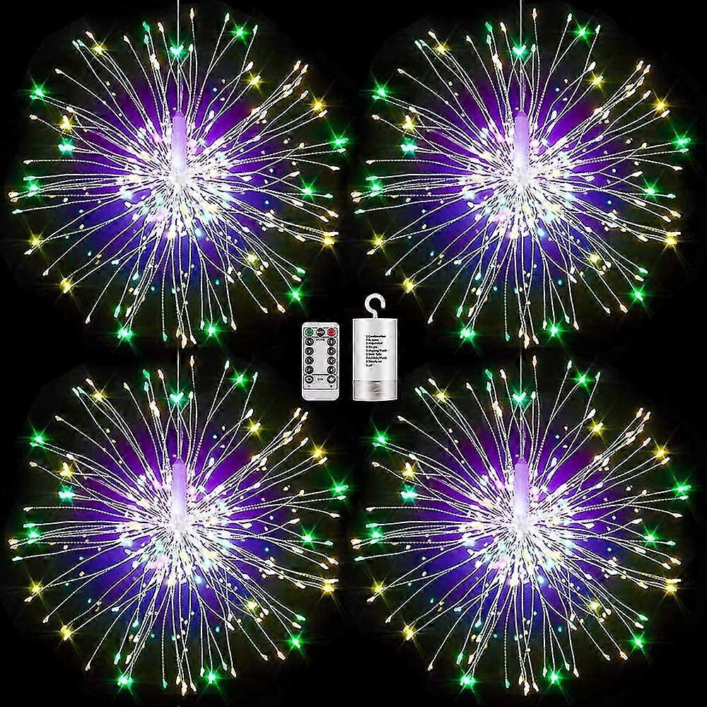 Feuerwerkslichter, 2er-pack Led-lichterkette Aus Kupferdraht, Dimmbar, 8 Modi, Weihnachtsfeuerwerk