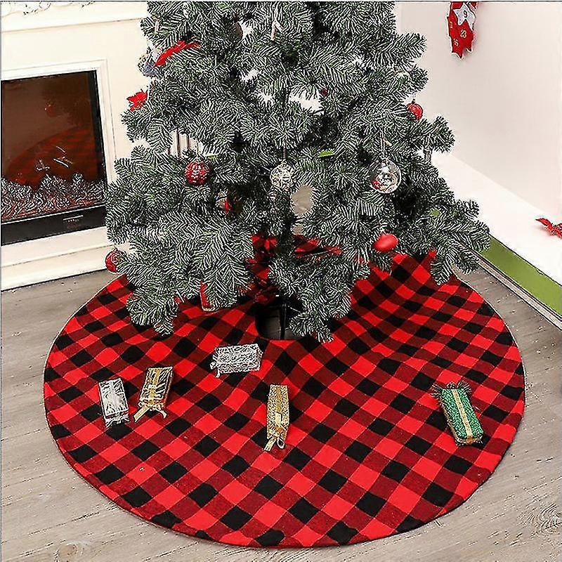 Weihnachtsbaumschmuck, Rot-schwarz Karierter Weihnachtsbaumrock