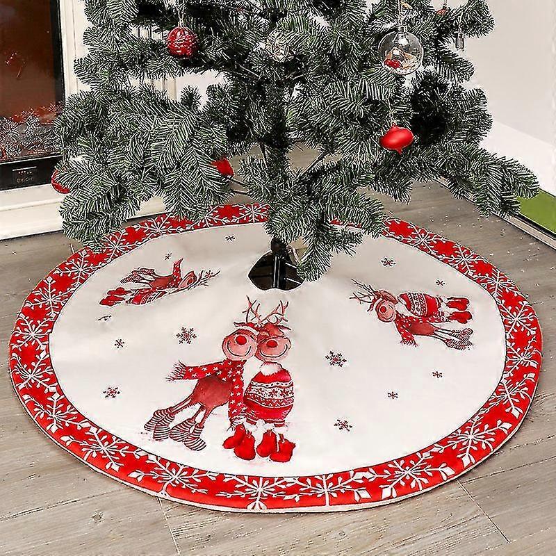 Weihnachtsbaumrock Mit Hirschmotiv, 122 Cm, Bedruckt