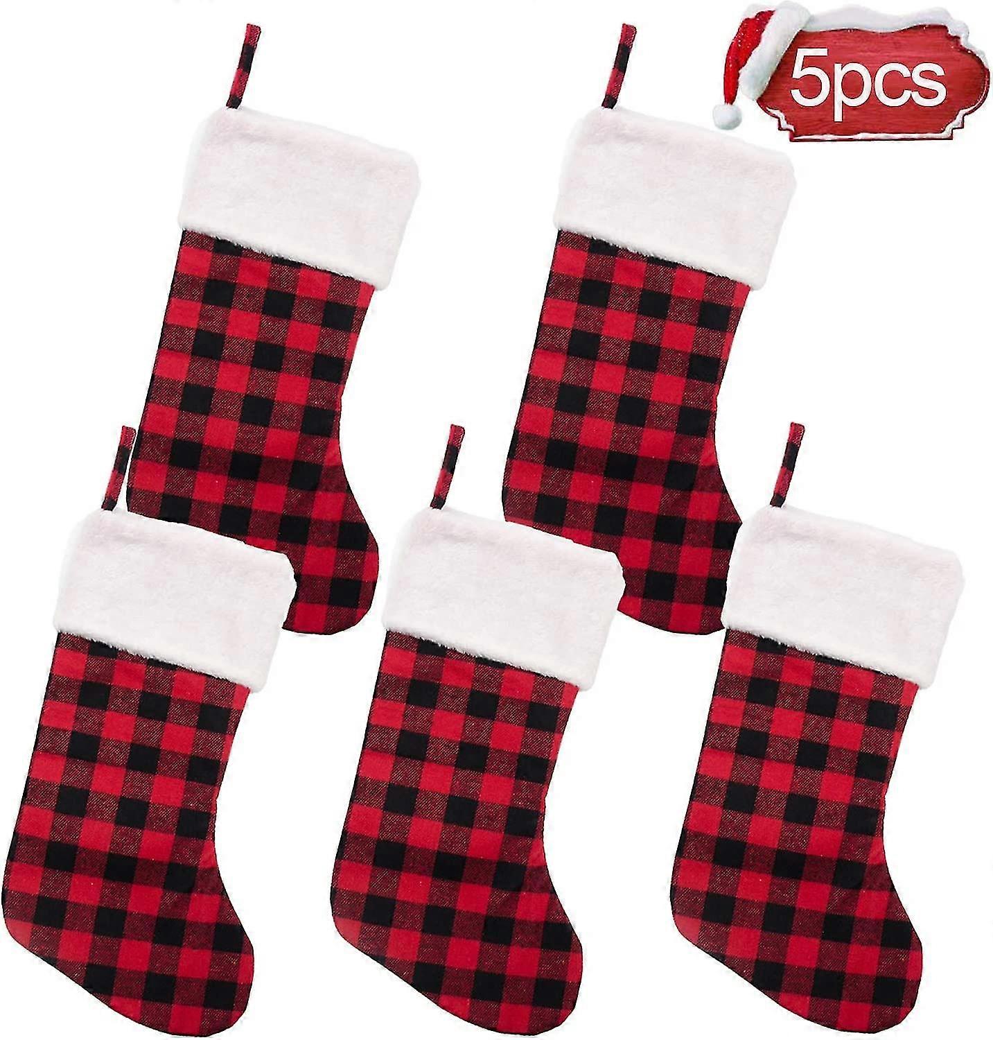 Weihnachtsstrümpfe, Rot-schwarz Kariert, Weihnachtsstrümpfe, Ornament