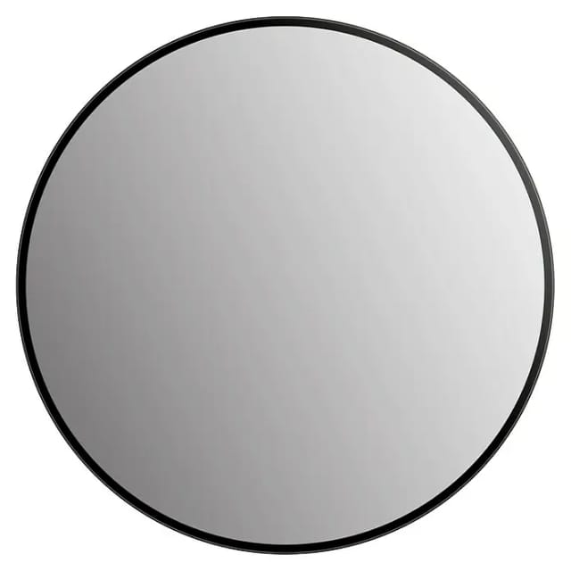 Spiegel rund Talos Picasso schwarz Ø 40 cm - mit hochwertigem Aluminiumrahmen für stilvolles Ambiente - Perfekter Badezimmerspiegel Rund, der Eleganz