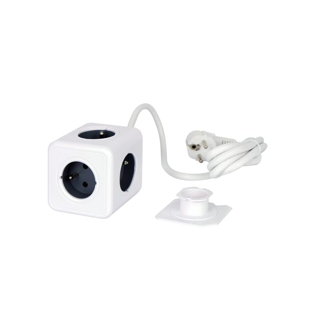 AURA line CUBE Adapter 5-fach Steckdose 1,5m
