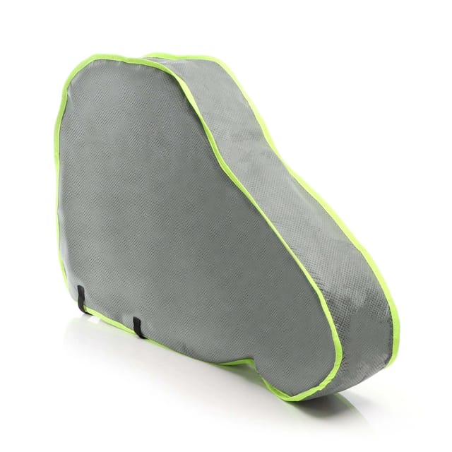 Wiltec - Deichselabdeckung Grau 95x61x15cm Deichselhaube für Wohnwagen und Anhänger, UV-beständig, 2 Spanngurte mit Klickverschluss, Vliesmaterial