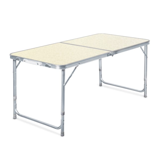 Campingtisch klappbar 120x60x70cm höhenverstellbar 54/61/70cm Klapptisch Aluminiumrahmen und Tischplatte aus mdf tragbarer Multifunktionstisch