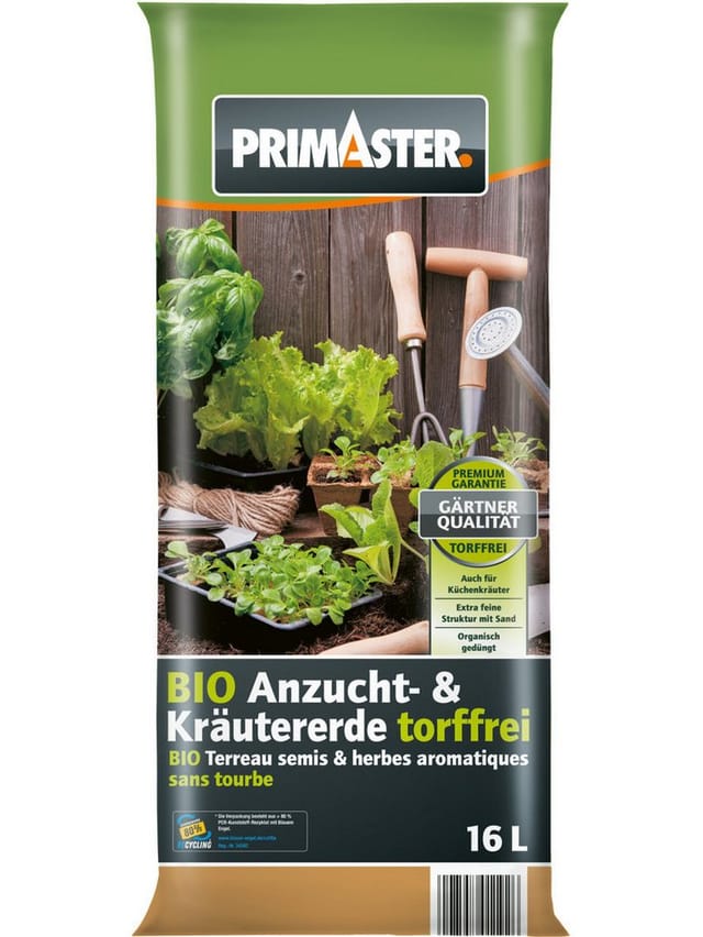 Bio Kräuter- & Anzucht Erde torffrei 16 l - Primaster