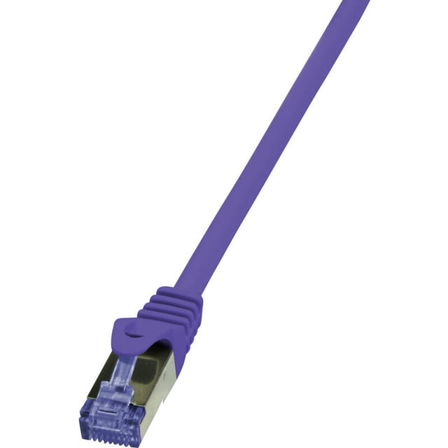 CQ301VS RJ45 Netzwerkkabel, Patchkabel cat 6a s/ftp 0.25 m Violett Flammwidrig, Halogenfrei - Logilink