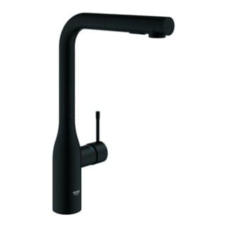 Essence 1-Loch-Einhand-Spültischbatterie ausziehbarer Dual Spülbrause Phantom Black, Professional Edition - Grohe