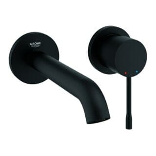 Wand-Waschtischmischer Grohe Essence, Ausladung 183 mm, phantom black - 29192KF1