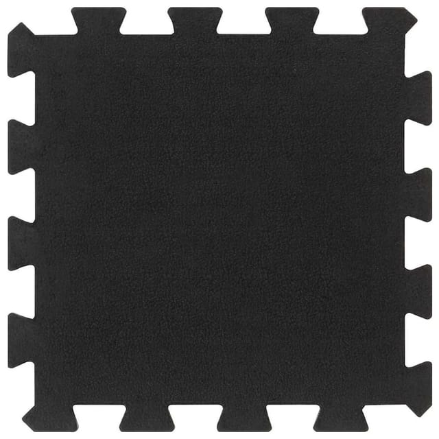 Bodenfliesen aus Gummi 16 Stk. Schwarz 16 mm 30x30 cm vidaXL