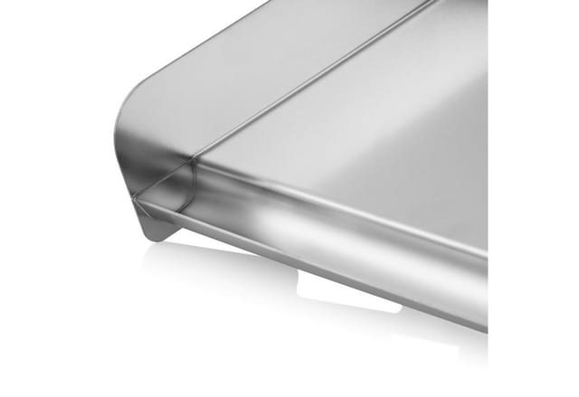 Edelstahl Grillplatte, 32 x 28 cm, bbq Plancha, Grillblech, Grillpfanne, Grillschale - Bbq-toro