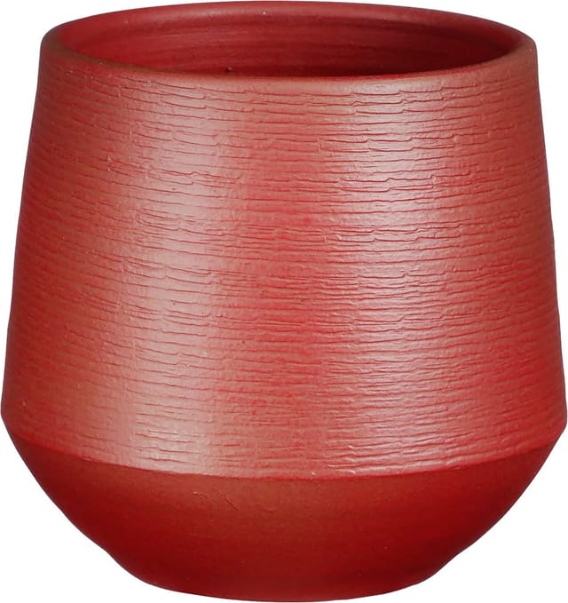 Mica Decorations - Mica Blumentopf dunkelrot Terracotta ø 19 x 18 cm Topf