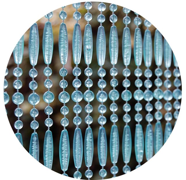 Türvorhang 'Fréjus 3' 100 x 230 cm hellblau