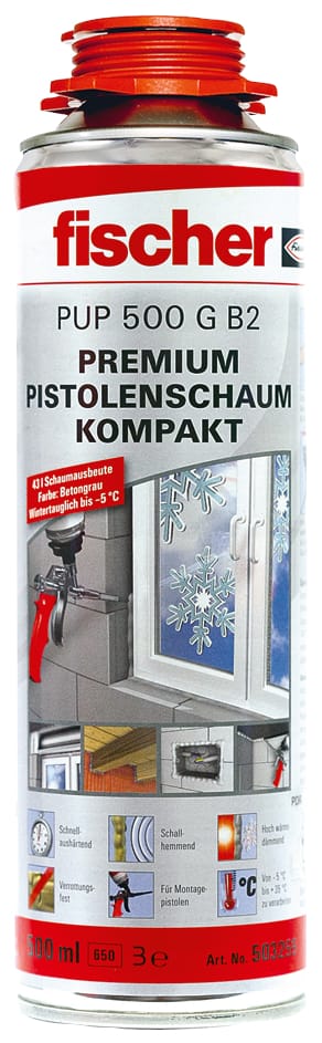 fischer 1K-Pistolenschaum PUP 500 G B2 (MDI-Haltig) 12 Stk
