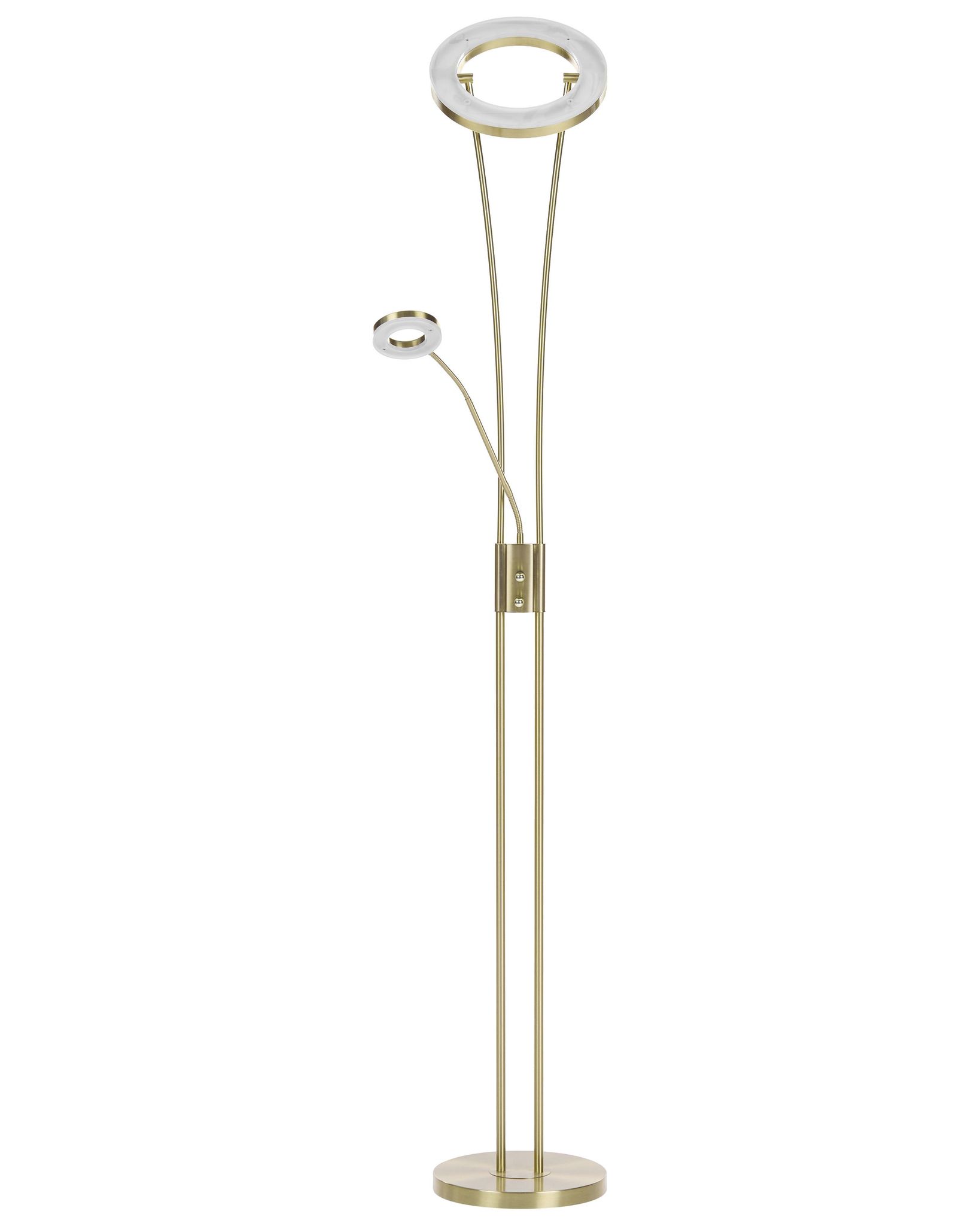 Led Stehlampe Kennet Mit Dimmer Metall Messing