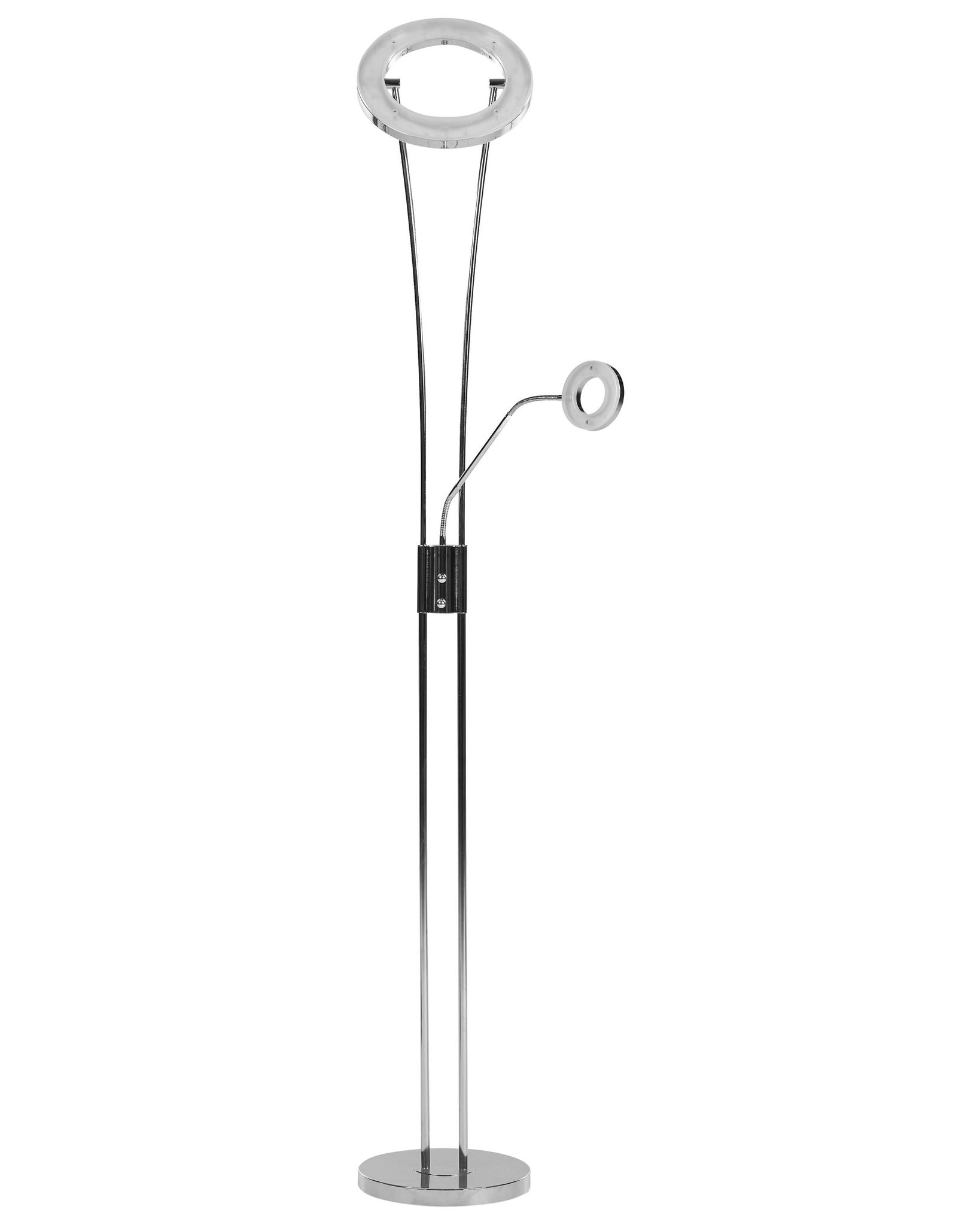 Led Stehlampe Kennet Mit Dimmer Metall Silber