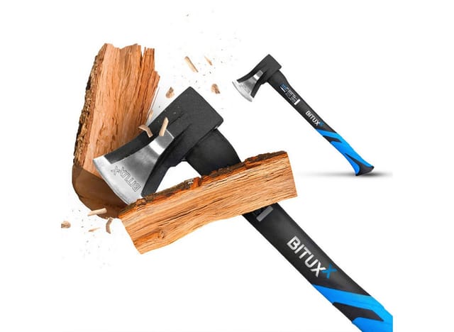 Bituxx - Spaltaxt Spaltbeil Axt Holzspalter 1000 g mit Fiberglasschaft für Garten Forst und Wald