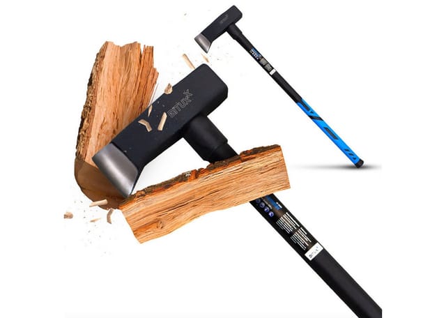 Spalthammer Spaltaxt Spaltbeil Axt Holzspalter 4kg mit Fiberglasschaft für Garten Forst und Wald