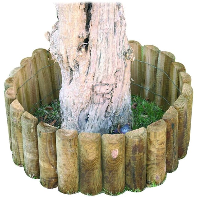 Lasa - 200x20 cm eingezäunte Grenzen in Kiefern Holz imprägniert